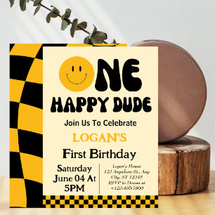 Invitación de cumpleaños número 1 de Un Chico Feli
