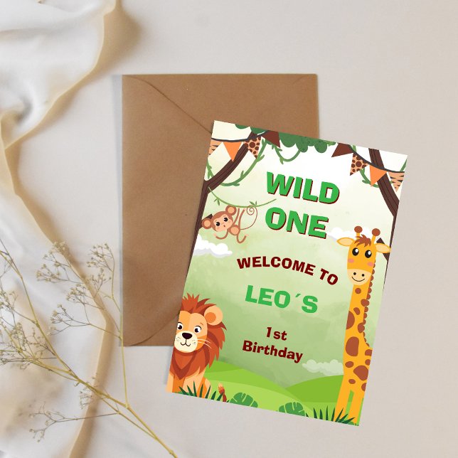 Invitación de cumpleaños número 1 de Wild One Safa (Subido por el creador)