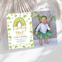 Invitación de cumpleaños número 1 del afortunado d