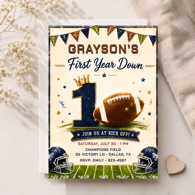 Invitación de cumpleaños número 1 First Year Down (Subido por el creador)