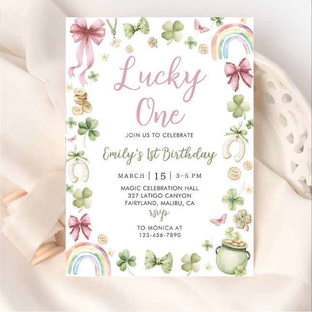 Invitación de cumpleaños número 1 Lucky One día de (Subido por el creador)