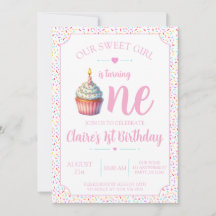 Invitación de cumpleaños número 1 para Sweet One G