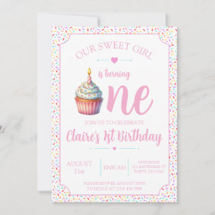 Invitación de cumpleaños número 1 para Sweet One G