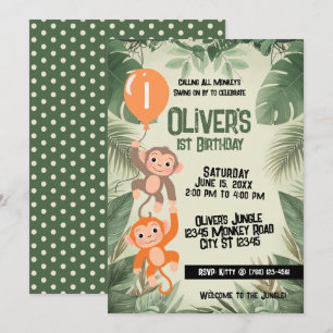 Invitación de cumpleaños número 1 para todos los m