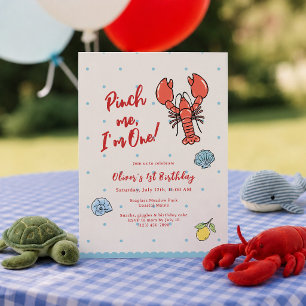 Invitación de cumpleaños número 1 'Pellízcame soy 