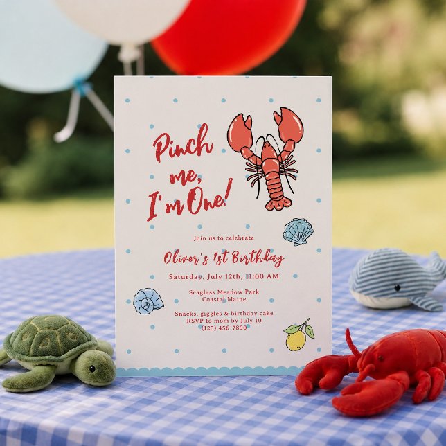Invitación de cumpleaños número 1 'Pellízcame soy  (Subido por el creador)