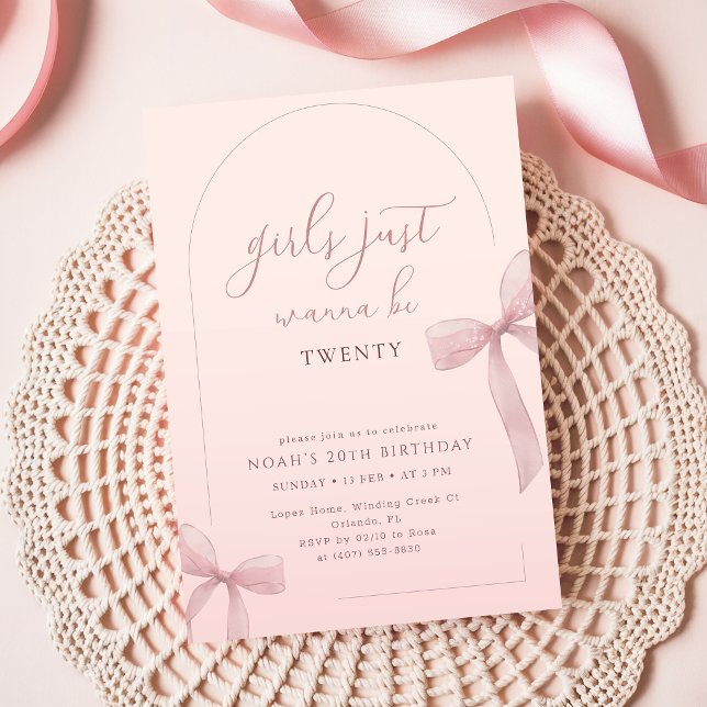 Invitación de cumpleaños número 20 para chica con  (Subido por el creador)