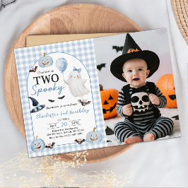Invitación de cumpleaños número 2 con dos fantasma