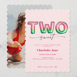 Invitación de cumpleaños número 2 con globo de san