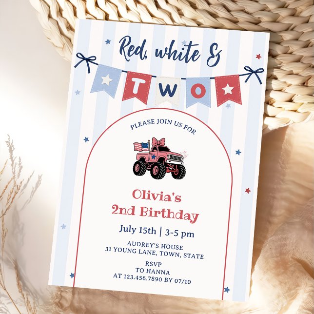 Invitación de cumpleaños número 2 con tema patriót (Subido por el creador)