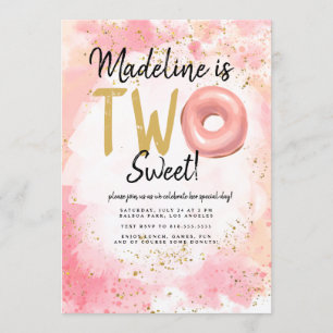 Invitación de cumpleaños número 2 de Donut