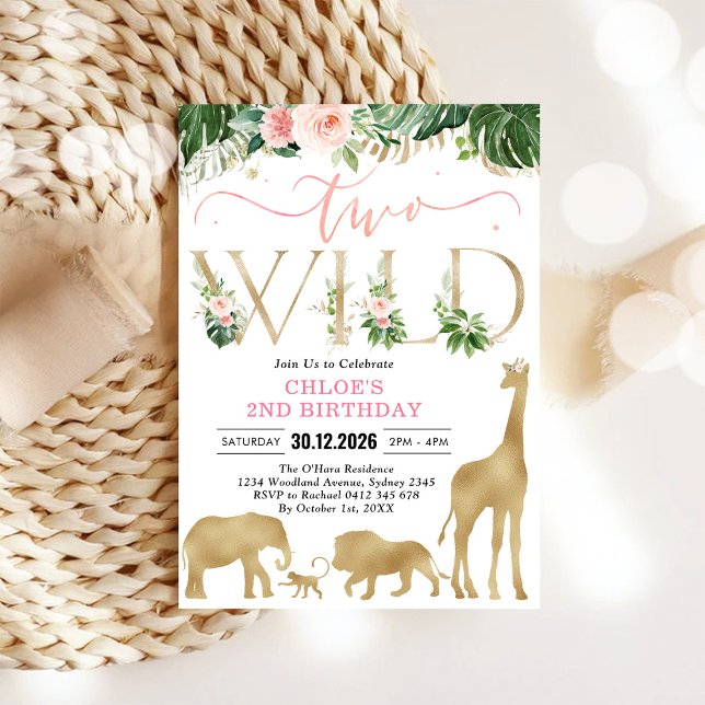 Invitación de cumpleaños número 2 de Dos Animales  (Subido por el creador)