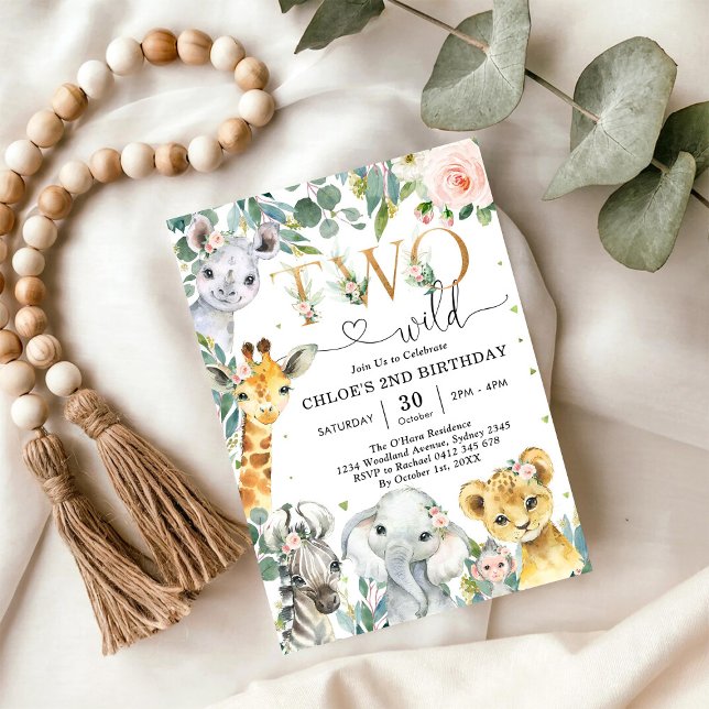 Invitación de cumpleaños número 2 de Dos Animales  (Subido por el creador)