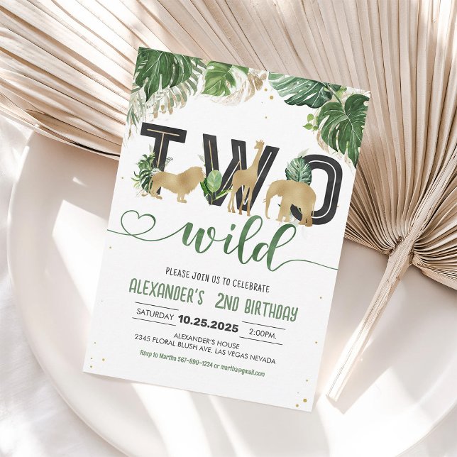 Invitación de cumpleaños número 2 de Dos Animales  (Subido por el creador)