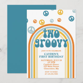 Invitación de cumpleaños número 2 de dos chicos re