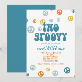 Invitación de cumpleaños número 2 de dos chicos re