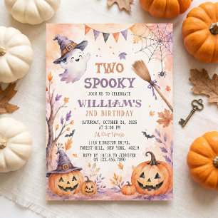 Invitación de cumpleaños número 2 de Dos Fantasmas