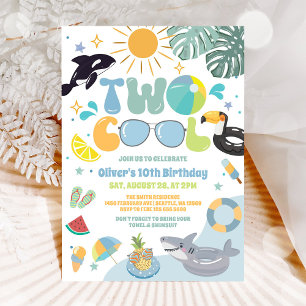 Invitación de cumpleaños número 2 de fiesta en la 