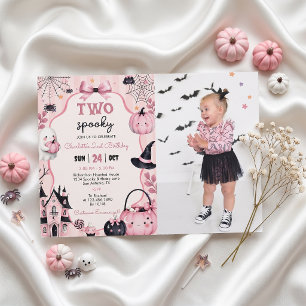 Invitación de cumpleaños número 2 de niña de calab