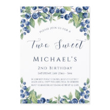 Invitación de cumpleaños número 2 de niño Two Swee