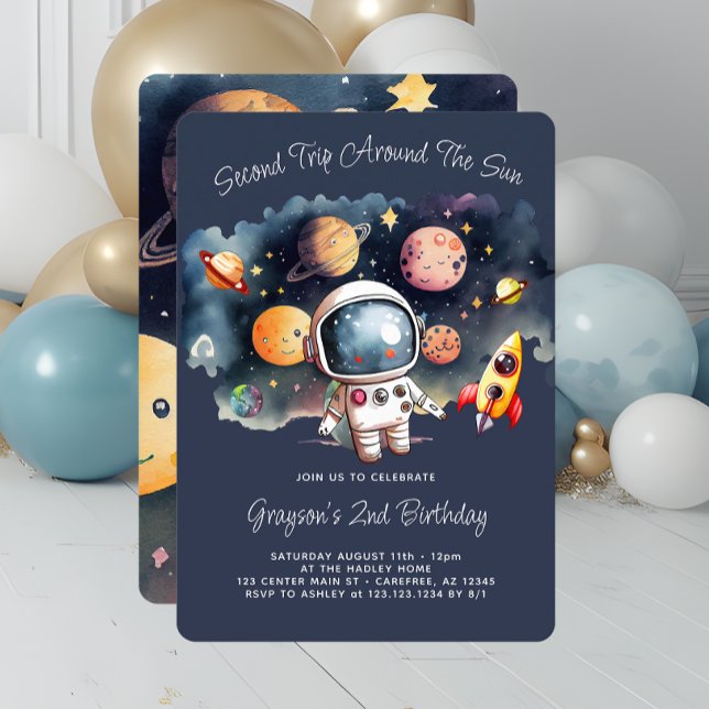 Invitación de cumpleaños número 2 de planetas del  (Subido por el creador)