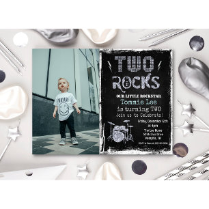 Invitación de cumpleaños número 2 de Rockstar Drum