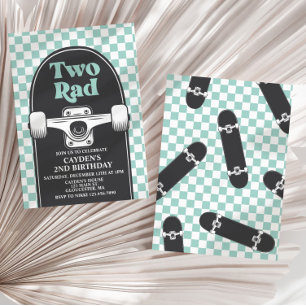 Invitación de cumpleaños número 2 de Skateboard Tw