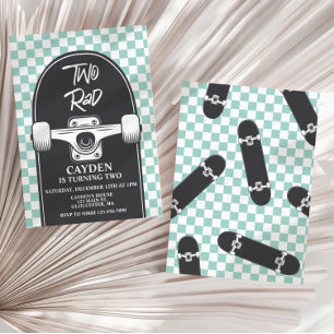 Invitación de cumpleaños número 2 de Skateboard Tw