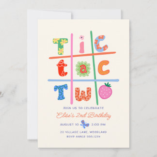 Invitación de cumpleaños número 2 de Tic Tac Two G