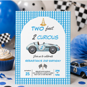 Invitación de cumpleaños número 2 de 'Two Fast Blu