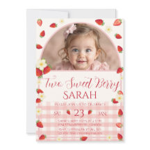 Invitación de cumpleaños número 2 de Two Sweet Ber