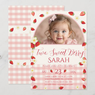 Invitación de cumpleaños número 2 de Two Sweet Ber