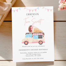 Invitación de cumpleaños número 2 de Two Sweet Cut