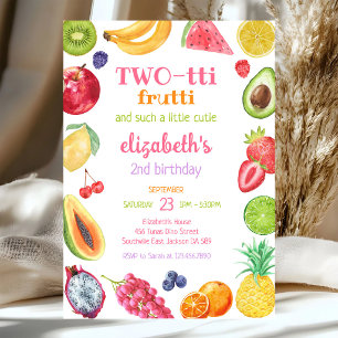 Invitación de cumpleaños número 2 de Two-tti Frutt