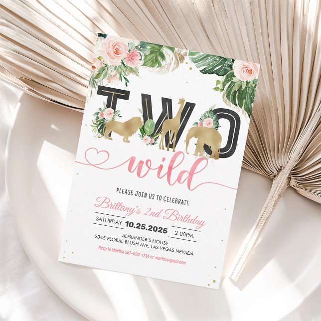 Invitación de cumpleaños número 2 de Two Wild Safa (Subido por el creador)