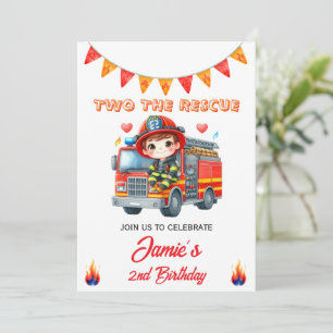 Invitación de cumpleaños número 2 del camión de bo