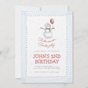 Invitación de cumpleaños número 2 del muñeco de ni