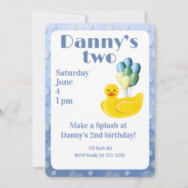 Invitación de Cumpleaños número 2 del Pato de Goma