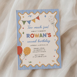 Invitación de cumpleaños número 2 divertida y colo