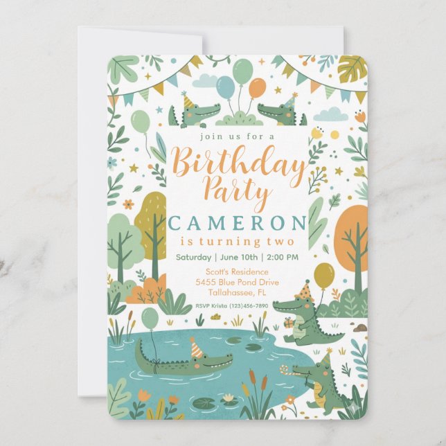 Invitación de cumpleaños número 2 - Hasta Luego Co (Anverso)
