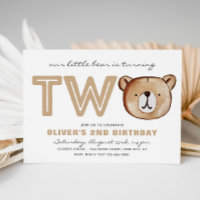 Invitación de cumpleaños número 2 | Invitación de