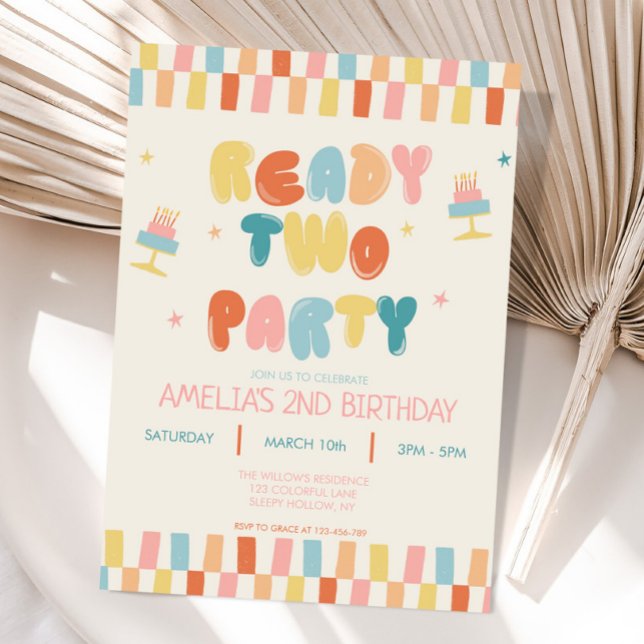 Invitación de cumpleaños número 2 lista para fiest (Subido por el creador)
