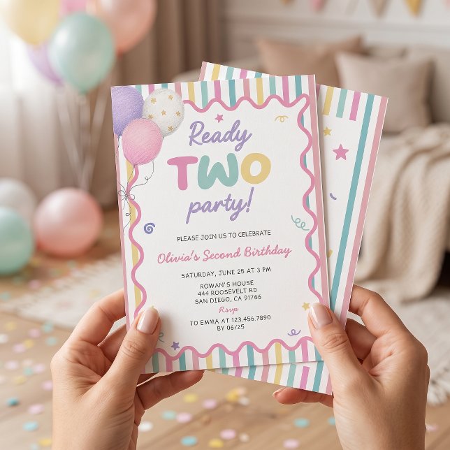 Invitación de cumpleaños número 2 lista para fiest (Subido por el creador)