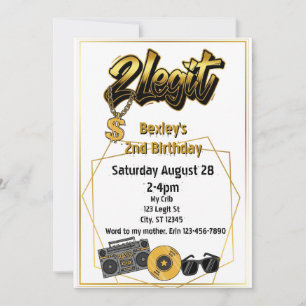 invitación de cumpleaños número 2 musical 2 legit