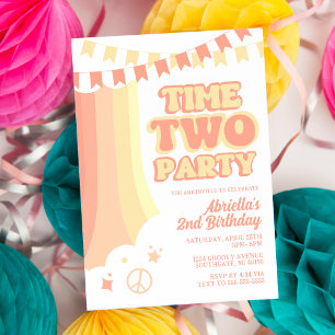 Invitación de cumpleaños número 2 para la fiesta R