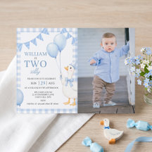 Invitación de cumpleaños número 2 para niño con do