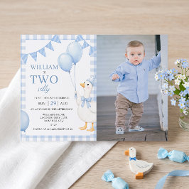 Invitación de cumpleaños número 2 para niño con do