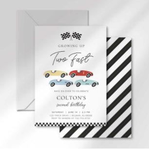 Invitación de cumpleaños número 2 para niño con do