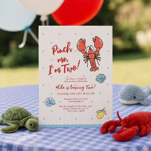 Invitación de cumpleaños número 2 Pinch Me I'm Two