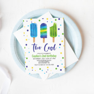 Invitación de cumpleaños número 2 Two Cool